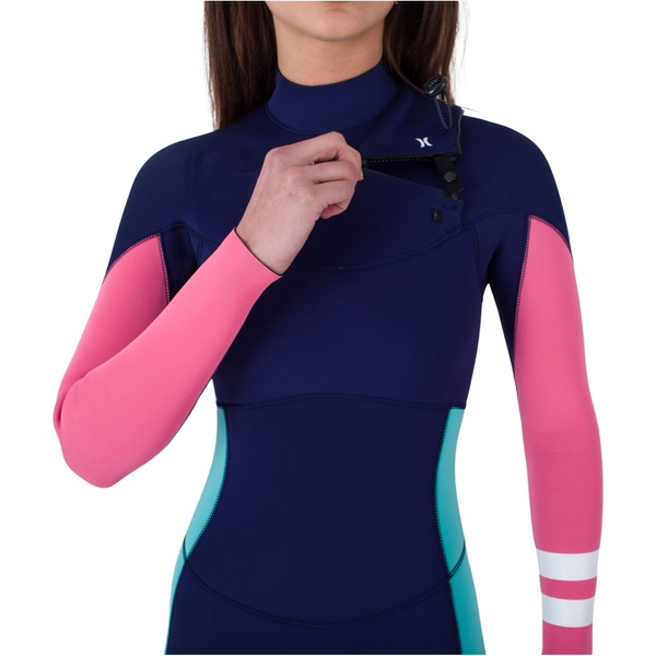 2024 Hurley Da Donna Advant 4/3mm Chest Zip Muta WFS0013403 - Flag Blue